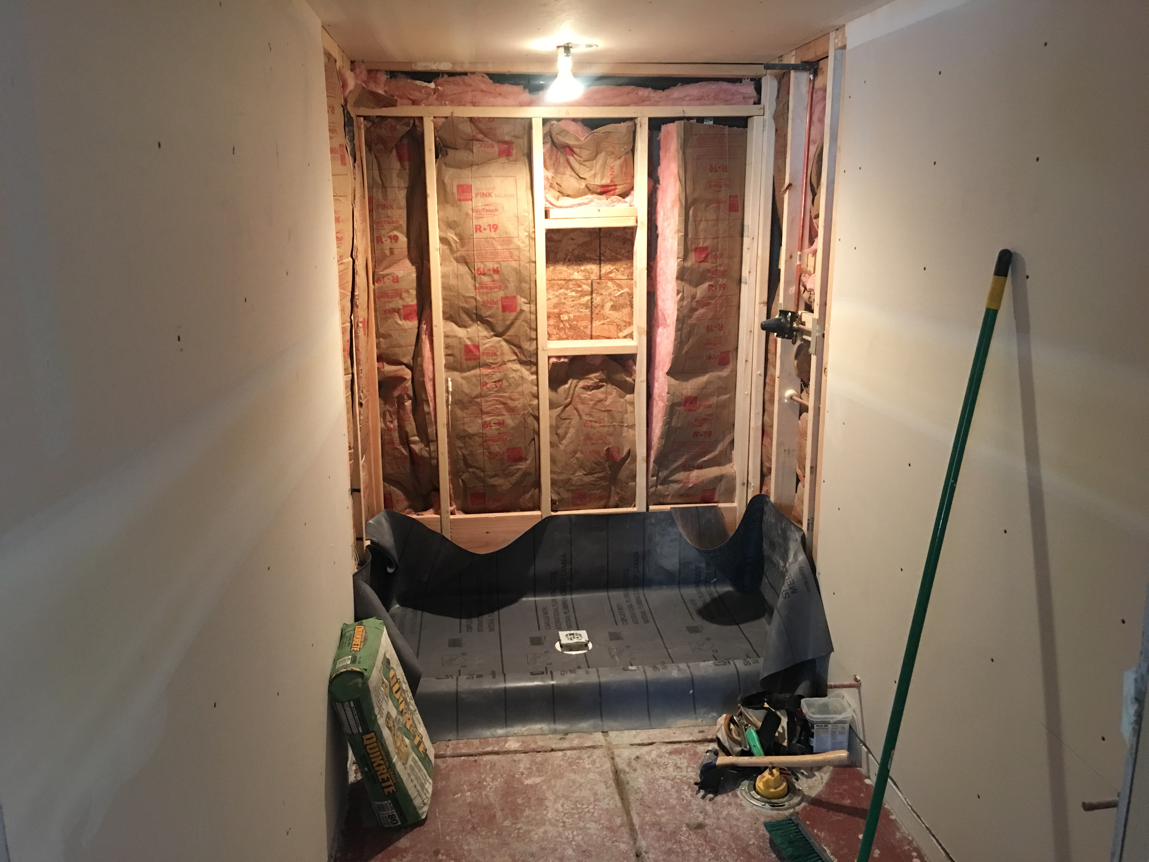 Custom Shower in Progress